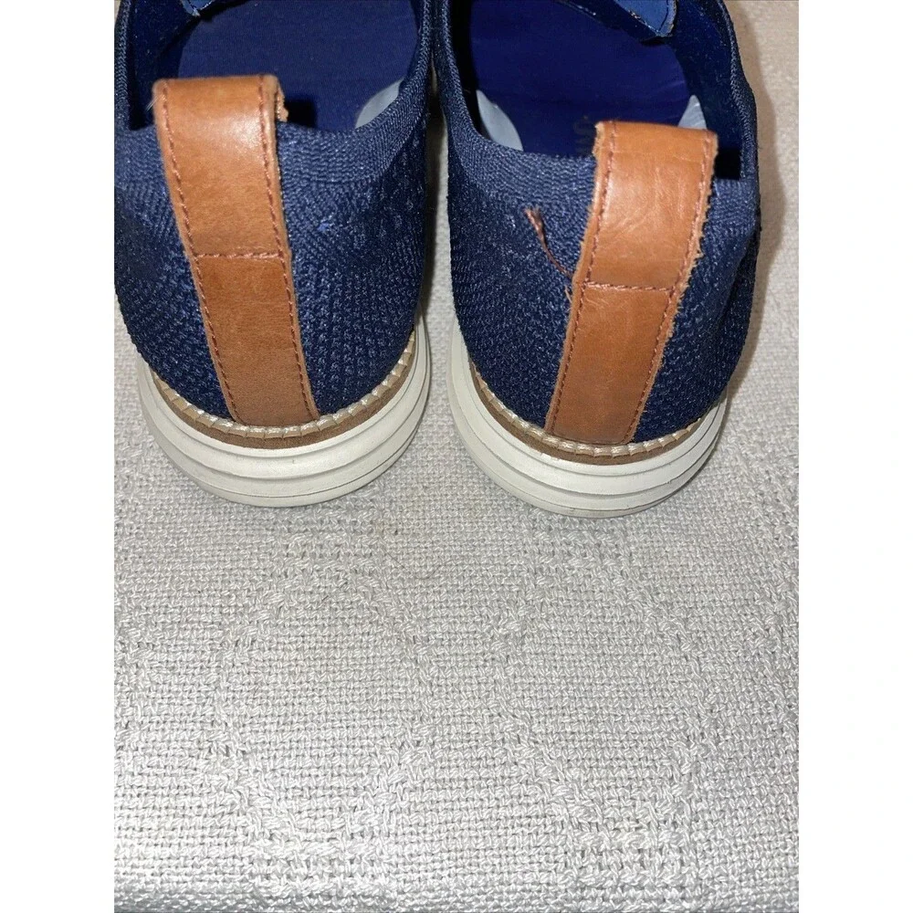 Cole Haan Original Grand Men’s Wingtip Casuals Size 9.5 M Blue Fabric Athleisure